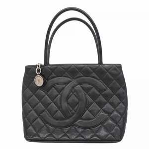 CHANEL Black Caviar Leather Reissue Tote Bag